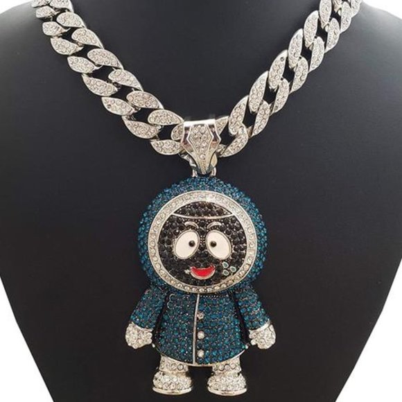 NEW Fully Iced Out Chain Necklace - Picture 1 of 4